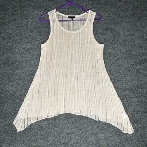 Eileen Fisher Variegated Linen Silk Tunic Size Small Sleeveless